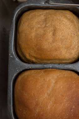 Ev yapımı ekmek bir ekmek makinesinde pişirilir.