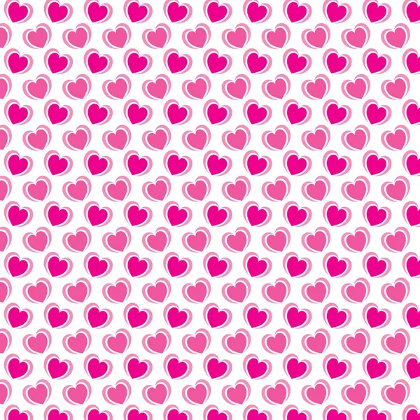 Coeur Motif Vecteur Couleur Collection Graphique Sur Fond Blanc — Image vectorielle