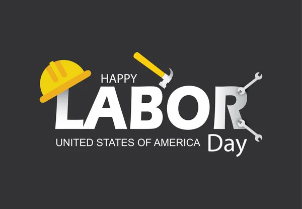 Mutlu İşçi Bayramı afiş vektör çizim arka plan üzerinde