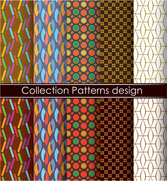 Geometric Collection Vector Pattern Illustration Graphic Background — Stock Vector