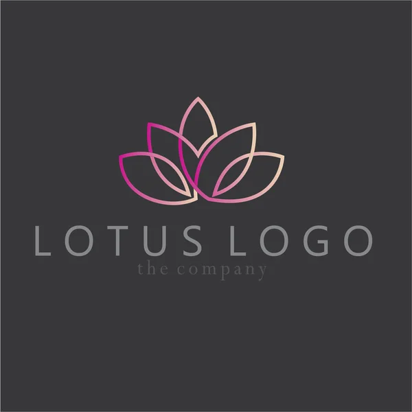 ロータスのロゴのアイデアの背景にベクトルイラストグラフィック — ストックベクタ