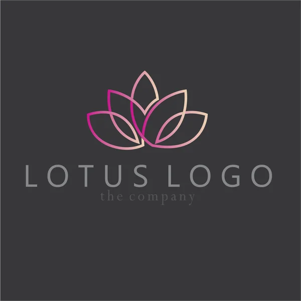 Lotus logosu fikirleri arka planda vektör çizimi çizimi