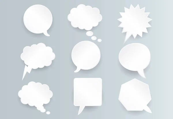 Bulles de communication papier — Image vectorielle