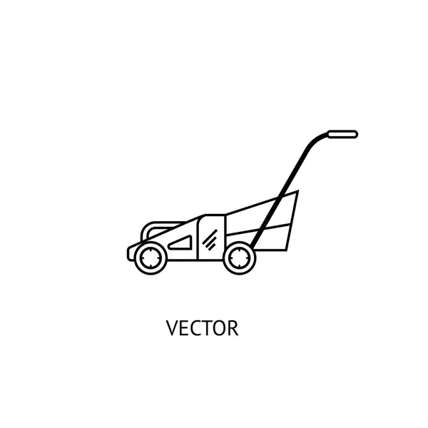 Ícone de linha de cortador de grama — Vetor de Stock