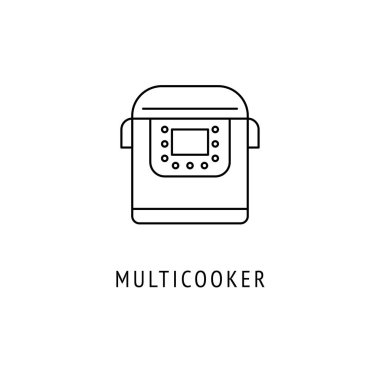 Multicooker. Mutfak aletleri simgesi