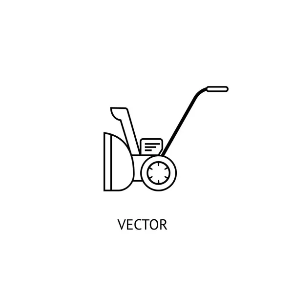 Nieve eliminar icono de línea — Vector de stock