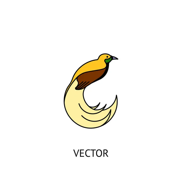 Paradijs vogel pictogram — Stockvector