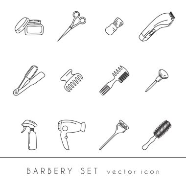 Kuaför Icons set araçları