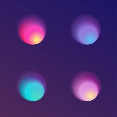 Soyut çok renkli degrade şekiller. Bulanık canlı elemanlar