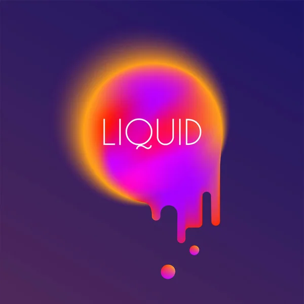 Liquid abstract background, blurred gradient shape — Stock Vector