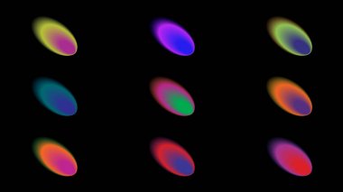 Soyut çok renkli degrade şekiller. Bulanık canlı elemanlar