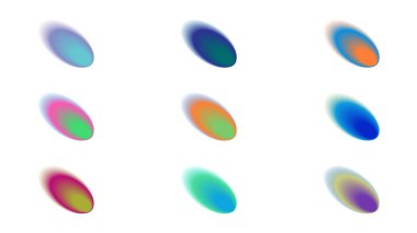 Soyut çok renkli degrade şekiller. Bulanık canlı elemanlar