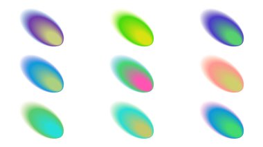 Parlak renk eğimleri. Bulanık titreşimli set