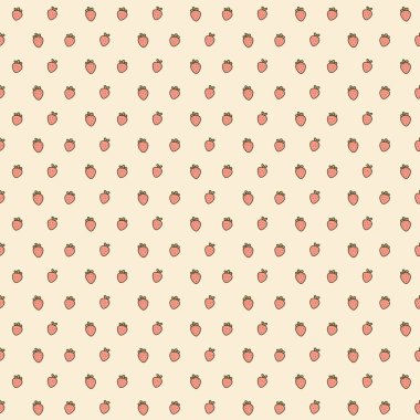 Çocuk tekstil tasarımı. Çilek desenli. Fabrika yapımı tekstil. Kumaş ve kağıda basılmış.