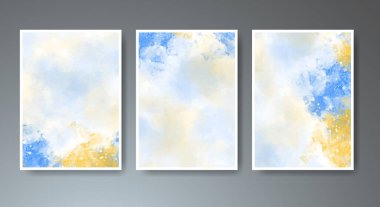 Suluboya geçmişi olan kartlar. Kapak için tasarım, tarih, kartpostal, afiş, logo.