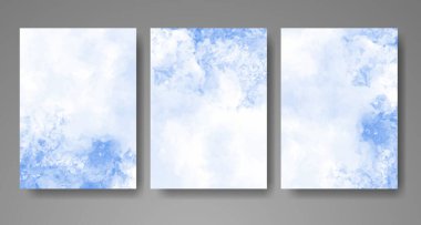 Parlak renkli vektör suluboya arkaplanlı kartlar. Randevunuz, kartpostalınız, afişiniz için tasarım.