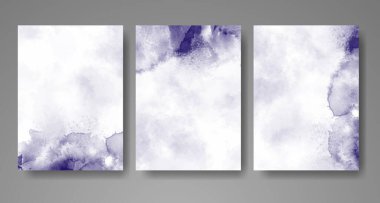 Parlak renkli vektör suluboya arkaplanlı kartlar. Randevunuz, kartpostalınız, afişiniz için tasarım.