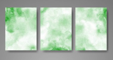 Parlak renkli vektör suluboya arkaplanlı kartlar. Randevunuz, kartpostalınız, afişiniz için tasarım.