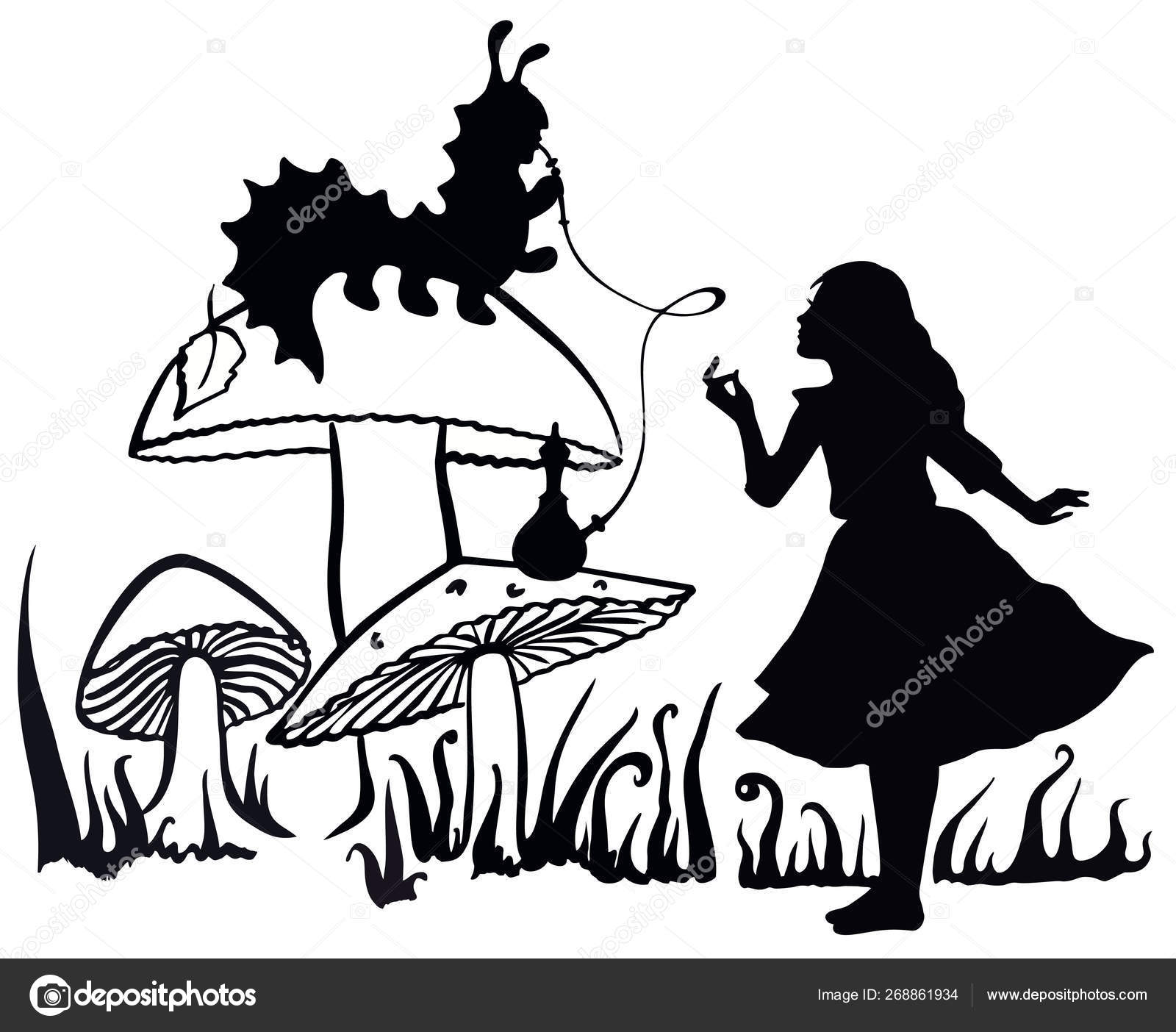 Alice In Wonderland Caterpillar Smoking Hookah Wallpaper