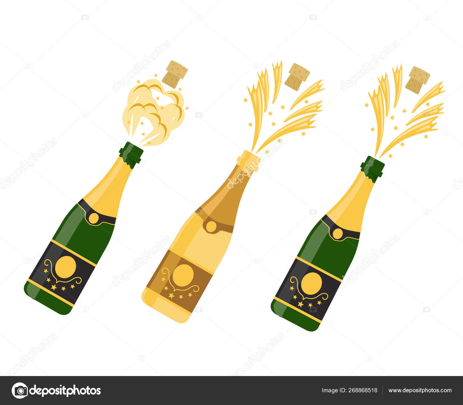 Popping bottles Vector Art Stock Images | Depositphotos Popping bottles Vector Art Stock Images | Depositphotos