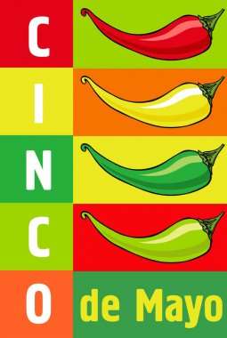 Cinco De Mayo poster tasarımı. Bir barda, restoranda, gece kulübünde veya başka bir mekanda tatil kutlamanız için pazarlama, reklam veya davet şablonu 