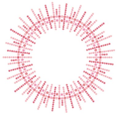 Çiçek çerçevesi. Yuvarlak çerçeve. Vektör çiçekler daire çerçeve. Bu davetiye, kart, kartpostal, kapak için kullanılabilir.