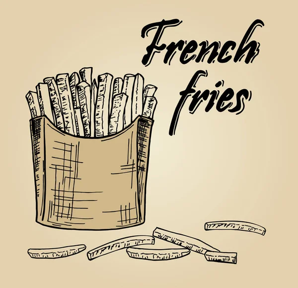 Французька Картопля Ілюстрації Векторний Малюнок — стоковий вектор