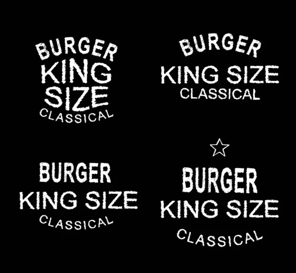 Hamburguesa Logotipo Comida Rápida Emblema Etiqueta Para Menú Diseño Restaurante — Archivo Imágenes Vectoriales