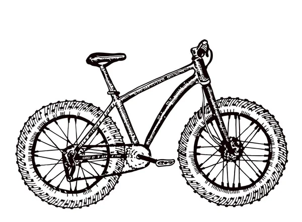 Mountainbike Skiss Cykel Skiss Vektor Illustration — Stock vektor