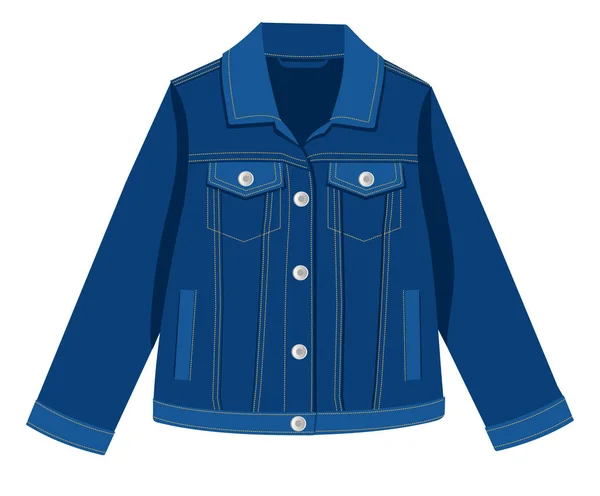 Ropa Vaquera Moda Vaquero Ropa Casual Vector Ilustración Chaqueta Jean — Vector de stock