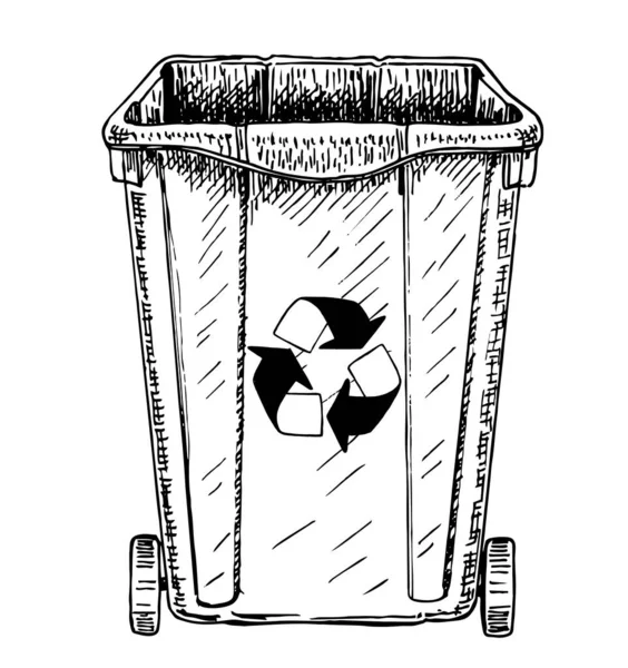 Σκουπίδια Κάδους Σκουπιδιών Ταξινομημένα Σκουπίδια Ανακύκλωση Συλλογή Διαχωρισμού Σκουπιδιών Και — Διανυσματικό Αρχείο