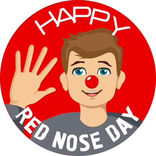 Den Rudého Nosu Celodenní Kampani Kde Lidé Dělají Divné Věci — Stockový vektor