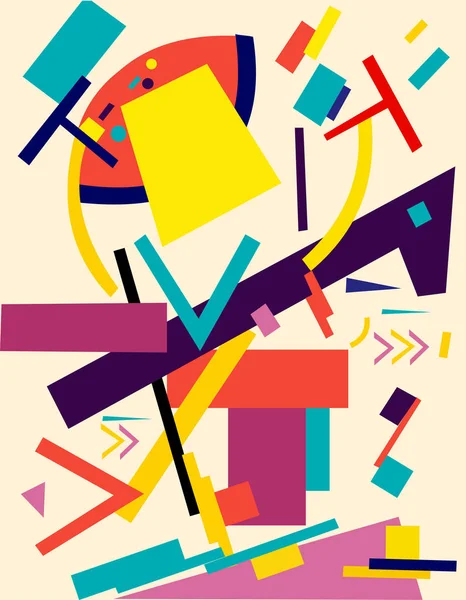 Composizione Suprematista Suprematismo Una Composizione Figure Geometriche Design Poster Biglietti — Vettoriale Stock