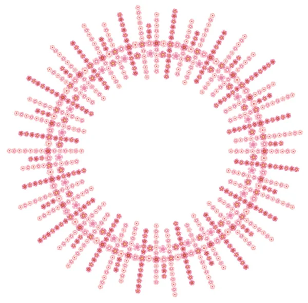 圆形框架 矢量花圆框 可用于邀请 明信片 — 图库矢量图片