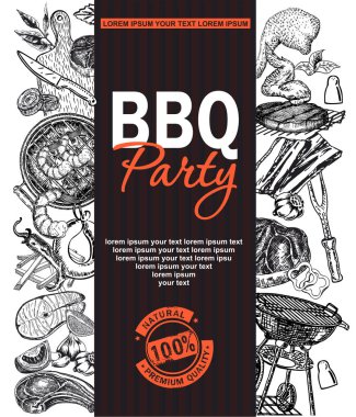 Barbekü Grill Restaurant Yemek Menüsü Tasarımı. Barbekü Cafe Broşür, el ilanı, kitapçık, kart