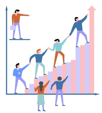 Lider ve takım çalışması kavramı. Takım çalışması kavramı afiş. Web afiş, infographics, kahraman görüntüleri için kullanabilirsiniz.