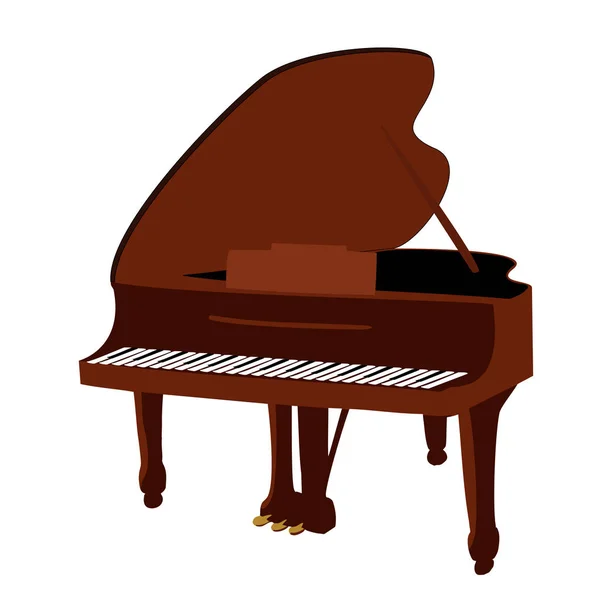 Piano Flygel Musik Pianist Musikinstrument Modern Vektor Platt Design Bild — Stock vektor