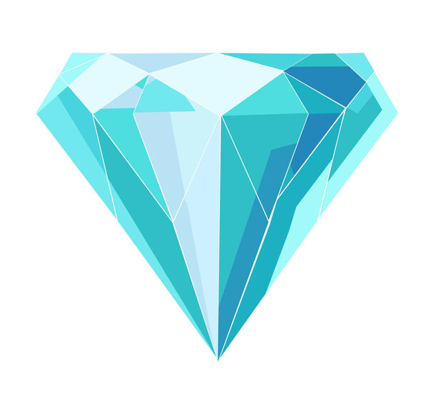 Абстрактный вектор алмазов. Алмазный синий кристалл
