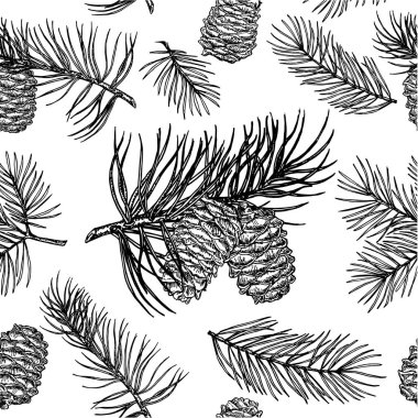 koniler dikişsiz desen, sadece vektör illüstrasyon 