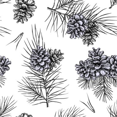 koniler dikişsiz desen, sadece vektör illüstrasyon 