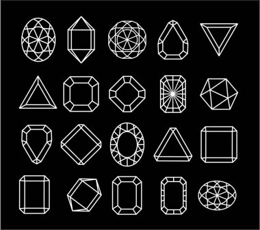 kristaller kümesi, sadece vektör illüstrasyon 