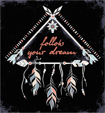 Rüya yakalayıcı, sadece vektör illüstrasyon 