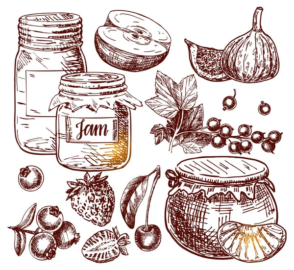 Ingredientes Engarrafamento Ilustração Vetor Simplesmente — Vetor de Stock