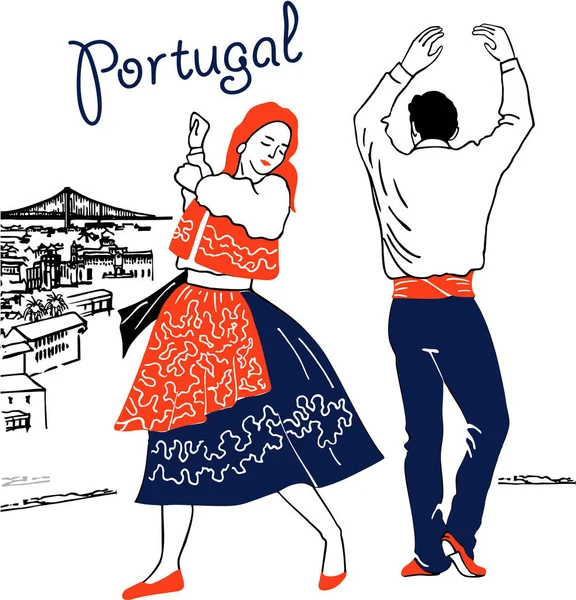 Portugal Kort Mall Helt Enkelt Vektor Illustration — Stock vektor