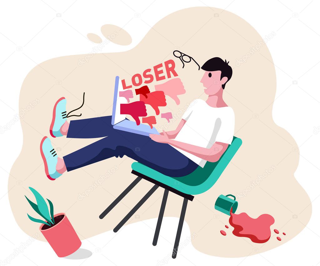 loser banner, simply vector illustration 