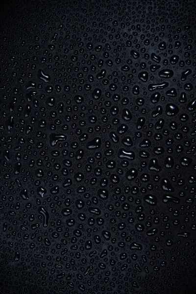 Gotas Agua Sobre Fondo Negro Fondo Textura Aislados — Foto de Stock