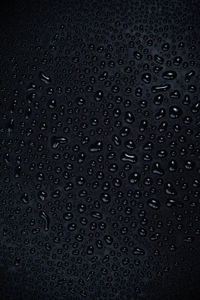 Gotas Agua Sobre Fondo Negro Fondo Textura Aislados — Foto de Stock