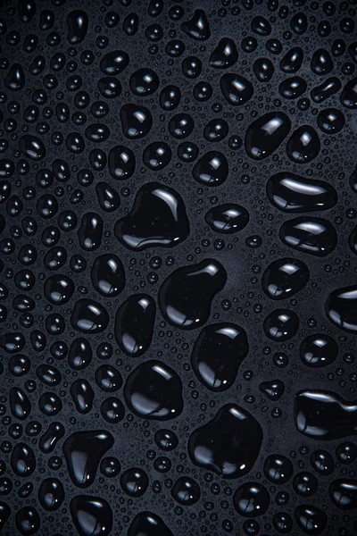 Drops Water Black Background Isolated Background Texture — Stock Photo, Image