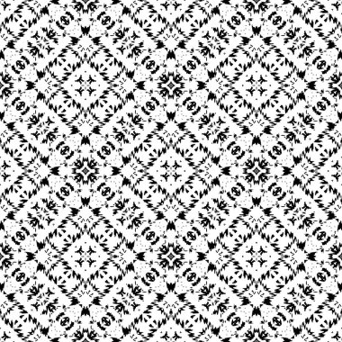 Siyah ve beyaz Dikişsiz etnik desen. Kabile. Vintage, Grunge, soyut kabile arka plan kağıt ambalaj yüzey tasarımı, tekstil, duvar kağıdı için yüzey dokuları,
