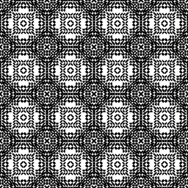 Siyah ve beyaz Dikişsiz etnik desen. Kabile. Vintage, Grunge, soyut kabile arka plan kağıt ambalaj yüzey tasarımı, tekstil, duvar kağıdı için yüzey dokuları,